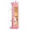 4-in-1 Pink Kids Jewelry Organizer with Ample Storage and Full-Length Mirror 360° Swivel